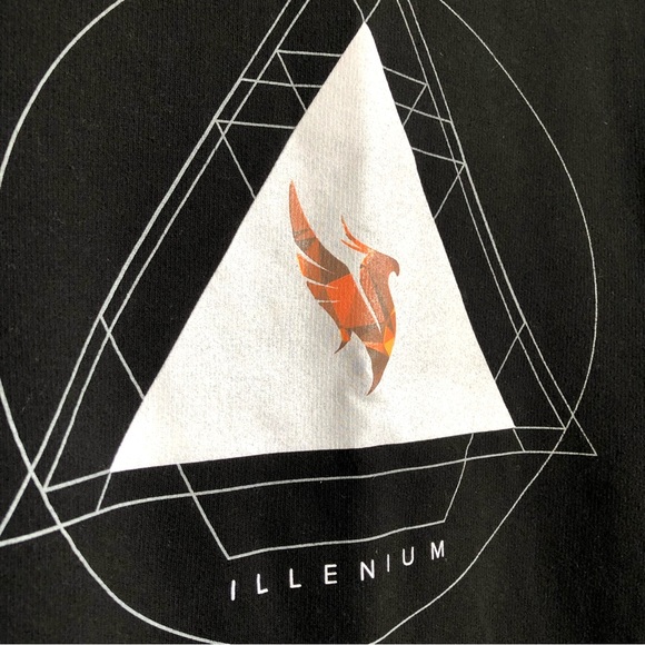 ILLENIUM Phoenix Electric Family EDM Black Crewneck Sweatshirt Size Small - Picture 5 of 12